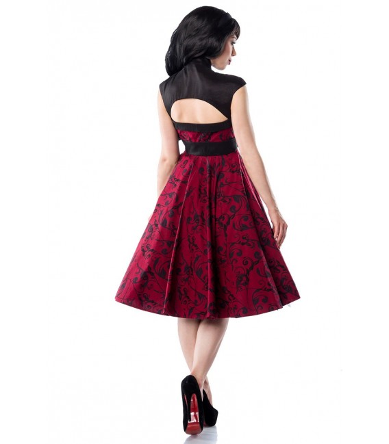Rockabilly-Kleid in rot-schwarz