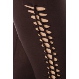 Capri-Leggings mit partiellem Flecht-Design - Bild 4