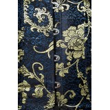 Brokat-Unterbrust-Corsage blau/gold