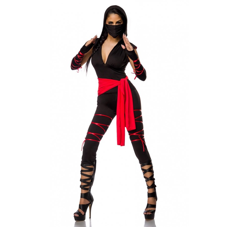 Ninja-Outfit, aus leichter Jersey