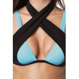 Neckholder-Bikini mit wiederkehrenden, überkreuzten Details