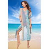 Long-Kaftan aus transparentem Material