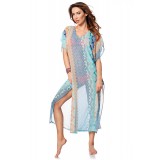 Long-Kaftan aus transparentem Material