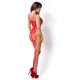 Bodystocking ouvert rot - AT14828