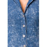 lange Jeansbluse mit Umlegekragen - Bild 3