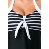 Swimdress mit Shorts und Babydoll schwarz/weiß