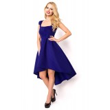 Kleid mit asymmetrischem Saum blau