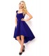 Kleid mit asymmetrischem Saum blau