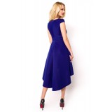 Kleid mit asymmetrischem Saum blau