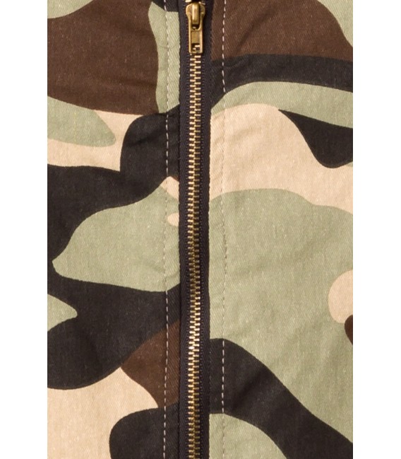 Camouflage-Jacke mit Rippbündchen Bild 2