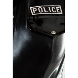 Polizei-Kostüm von Saresia roleplay, besteht aus Oberteil, Hose, Mütze, Handschuhe, Stockings und Funkset.