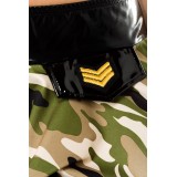 Army Kostüm von Saresia roleplay, bestehend aus Oberteil, Rock, Mütze, Handschuhe, Stockings und String.