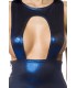 Minikleid im Hosenträgerlook mit raffiniertem Ausschnitt von Saresia blau