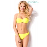 Bandeau Bikini mit leichtem Push-Up-Polster gelb