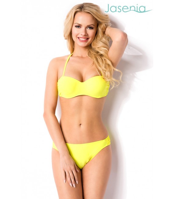 Bandeau Bikini mit leichtem Push-Up-Polster gelb