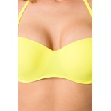 Bandeau Bikini mit leichtem Push-Up-Polster gelb