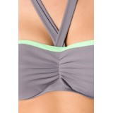 Bandeau Bikini mit vorgeformten Softcups und leichtem Push-Up-Polster