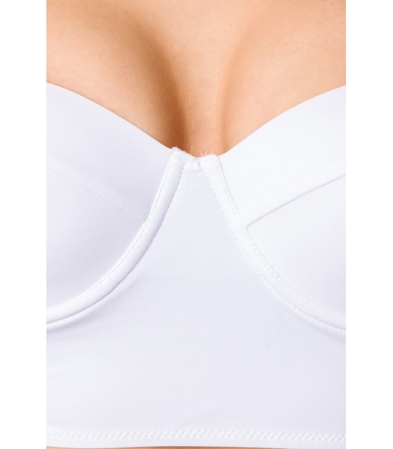 Stylischer Bikini weiß mit abnehmbaren Trägern