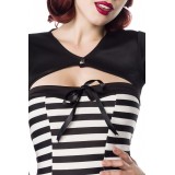 Longsleeve-Bolero von Belsira mit Druckknopfverschluss im trendigen Retro Look schwarz