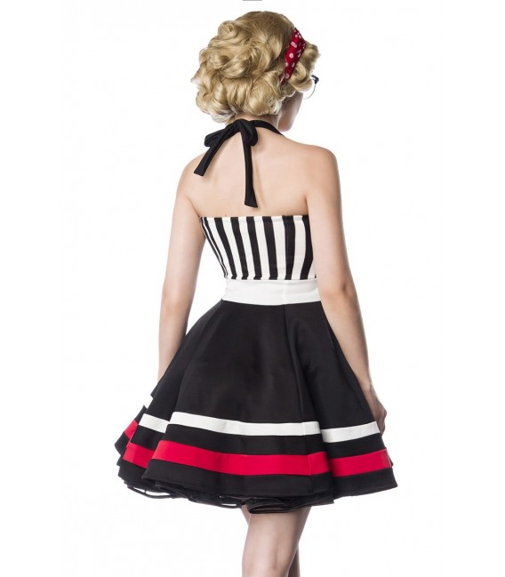 Neckholder-Kleid von Belsira schwarz/weiß