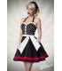 Retro-Neckholder Kleid von Belsira schwarz/weiß/rot