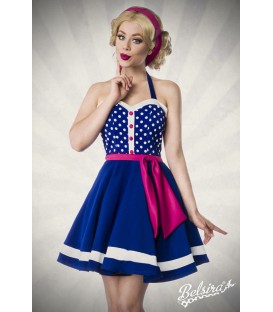 Neckholder Kleid blau/rosa/weiß - AT50030