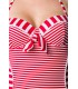 Neckholder Badeanzug von Belsira mit aufgesetzter Schleife rot/weiß