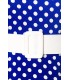 Schulterfreies Swing-Kleid mit Tellerrock von Belsira blau/weiß
