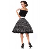 Schulterfreies Swing-Kleid mit Tellerrock von Belsira