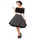 Schulterfreies Swing-Kleid mit Tellerrock von Belsira