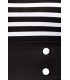 Schulterfreies Jersey-Top von Belsira kurze Ärmel schwarz/weiß/stripe