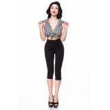 Caprihose mit High Waist Schnitt von Belsira schwarz