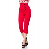 Caprihose mit High Waist Schnitt von Belsira rot