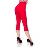 Caprihose mit High Waist Schnitt von Belsira rot