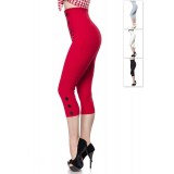 Caprihose mit High Waist Schnitt von Belsira rot