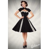 Retrokleid Trägerloses Vintage-Kleid mit Bolero von Belsira Tellerrock mit eingesetzten Godets, sowie einen herzförmigen Ausschn