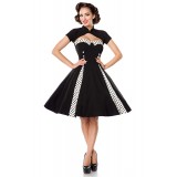 Retrokleid Trägerloses Vintage-Kleid mit Bolero von Belsira Tellerrock mit eingesetzten Godets, sowie einen herzförmigen Ausschn