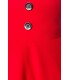 Retrorock - Knieumspielender Tellerrock in High Waist Optik mit extra breitem Bund von Belsira rot