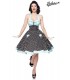 Retrokleid Vintage-Swing-Kleid aus Baumwolle von Belsira schwarz/weiß/blau