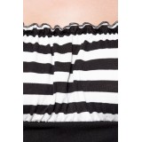 Jersey-Top mit Raffungen im Brustbereich von Belsira rot/schwarz/stripe