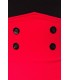 Vintagerock Kniebedeckender Bleistiftrock mit hohem Bund und dekorativen Knöpfen von Belsira rot