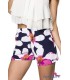 Schlupf-Shorts mit Bundfalten schwarz/pink