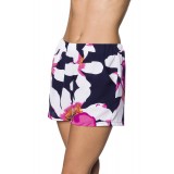 Schlupf-Shorts mit Bundfalten schwarz/pink