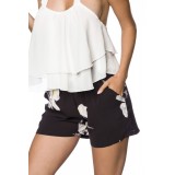 Schlupf-Shorts mit Bundfalten blumenmuster