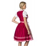 Luxus Designer Dirndl mit Stickereien von Dirndline mit farblich abgesetzter Paspelierung und transparenter, schimmernder Tüllsc