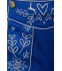 Traditionelle Trachtenkniebundhose von Dirndline mit abnehmbaren Trägern blau