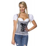 Trachtenmieder-Bluse von Dirndline mit integriertem Push-up schwarz