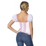 Trachtenmieder-Bluse von Dirndline mit integriertem Push-up rosa