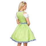 Unterbrustdirndl von Dirndline mit Karoschürze grün