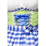 Unterbrustdirndl von Dirndline mit Karoschürze grün